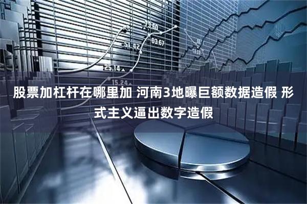 股票加杠杆在哪里加 河南3地曝巨额数据造假 形式主义逼出数字造假